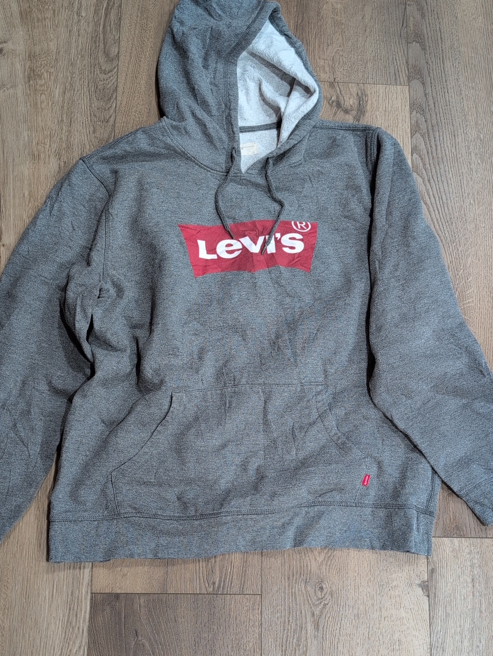 Levi's Gray Hoodie with Red Logo